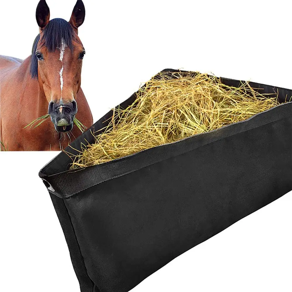 BSCI atlar köşe besleyici derin köşe saman çanta yavaş besleme atlar için besleme çantası saman net saman ağları atlar