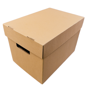Impresión personalizada embalaje de cartón correo móvil Oficina almacenamiento de archivos cajas de envío caja de cartón corrugado con asa - Product Image 1