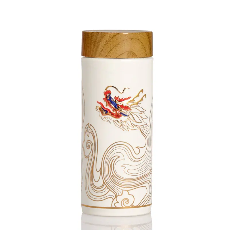 Acera Liven canlı Dragoncloud seramik Tumbler güzel renkli ejderha figürinler tasarımları ile hazırlanmış