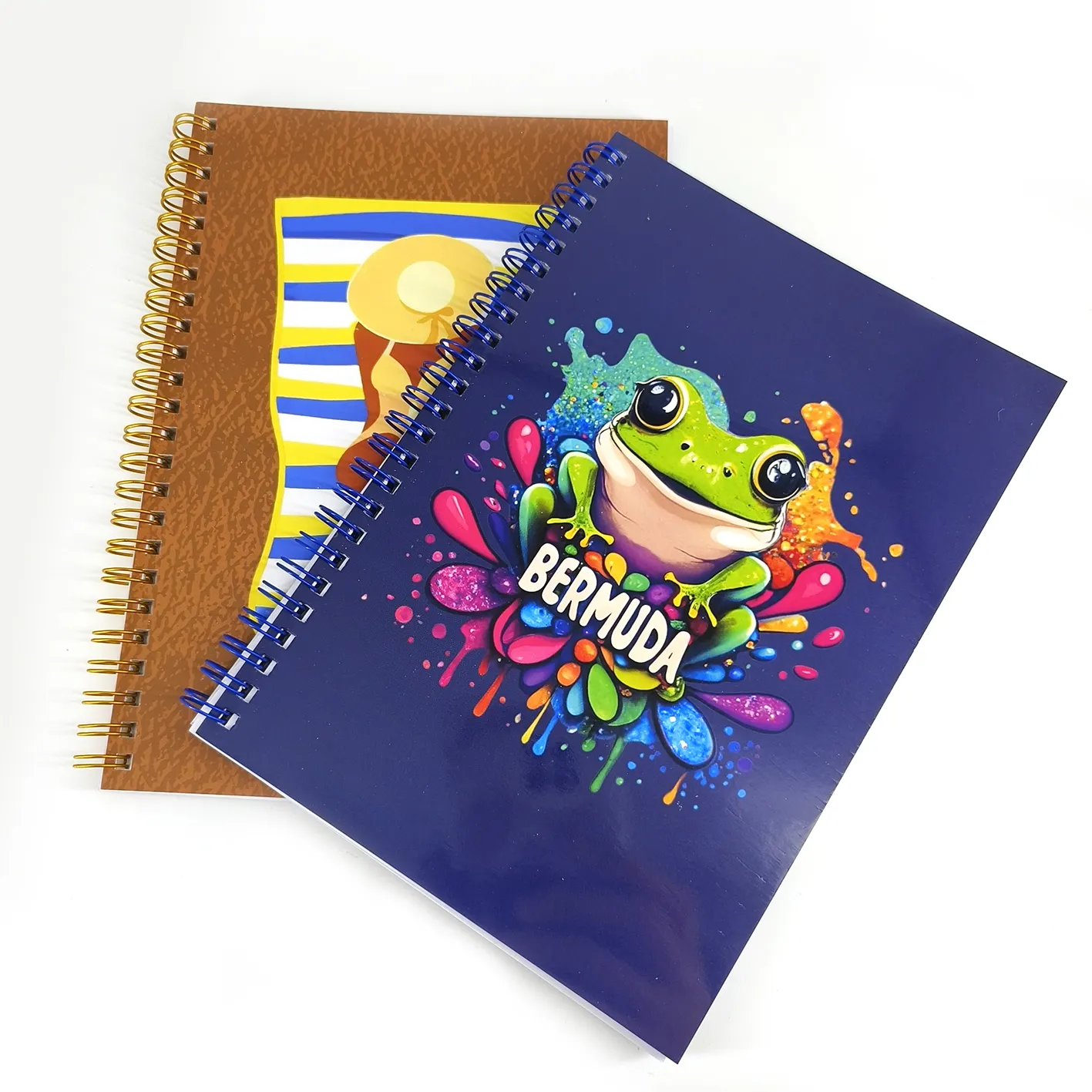 Cuadernos escolares animados de sublimación extraña de dibujos animados Encuadernación en espiral magnética disponible en materiales de cuero PVC PP