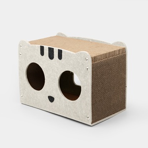 Cardboard <strong>Cat</strong> House with Scratch Pad and <strong>Catnip</strong> <strong>Cat</strong> Scratcher for Indoor <strong>Cats</strong> - Product Image 4