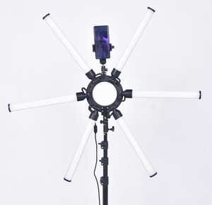 FOSOTO FT-06 CRI 97 + 3200K-5600K 6 tüpler LED halka ışık, 120W kısılabilir Led Video ışık kiti canlı yayın, YouTube - Product Image 4
