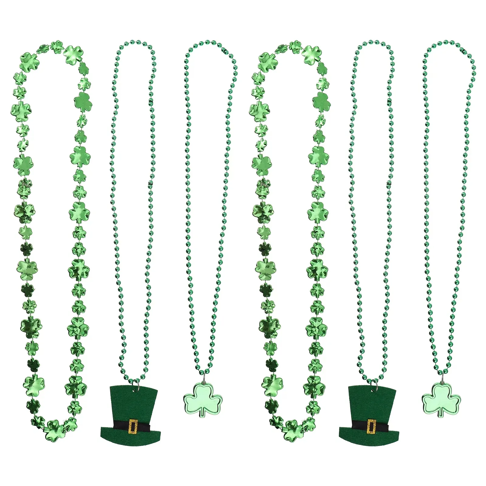 St Patrick'S kalung hari manik-manik kalung liontin hijau Festival Hari Patrick aksesoris pesta