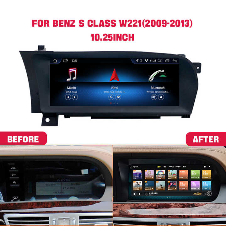Zlh Android 13 Snapdragon 665 pantalla táctil coche 12,3 "Carplay Auto para Mercedes Benz Clase S W221 W222 coche Dvd Gps Radio Navi