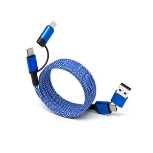 Hot PD 60W Non-winding 4-in-1 Magnetic Fast Charging <strong>Data</strong> Cable Nylon Combo <strong>Input</strong> Connectors for Type C Cellphone and for iPhone