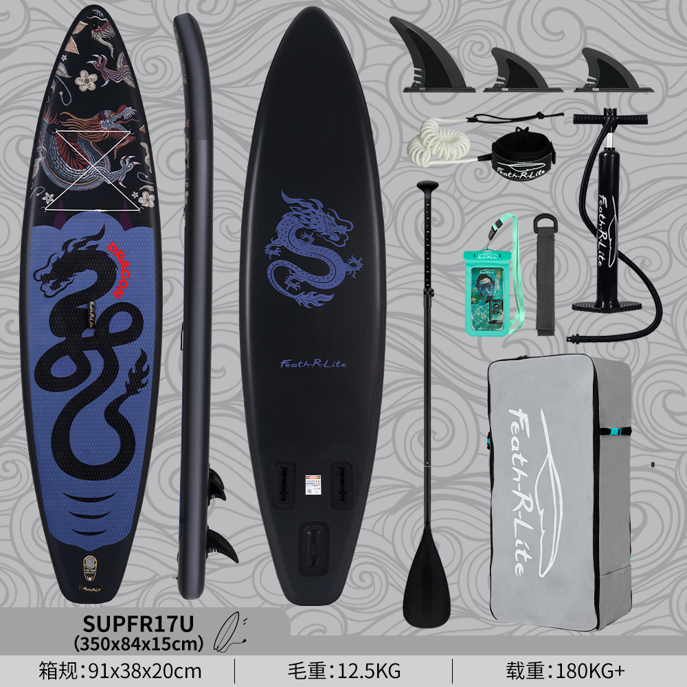 Supfr17u-350 cm-dragon de bon augure noir-avec support de caméra