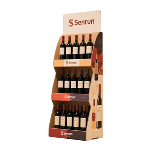 Umwelt freundliche anpassbare A4 Wellpappe Wein Display Stand Faltbare Hoch leistungs verstellbare Regal für Bar Promotion Geschenk - Product Image 6