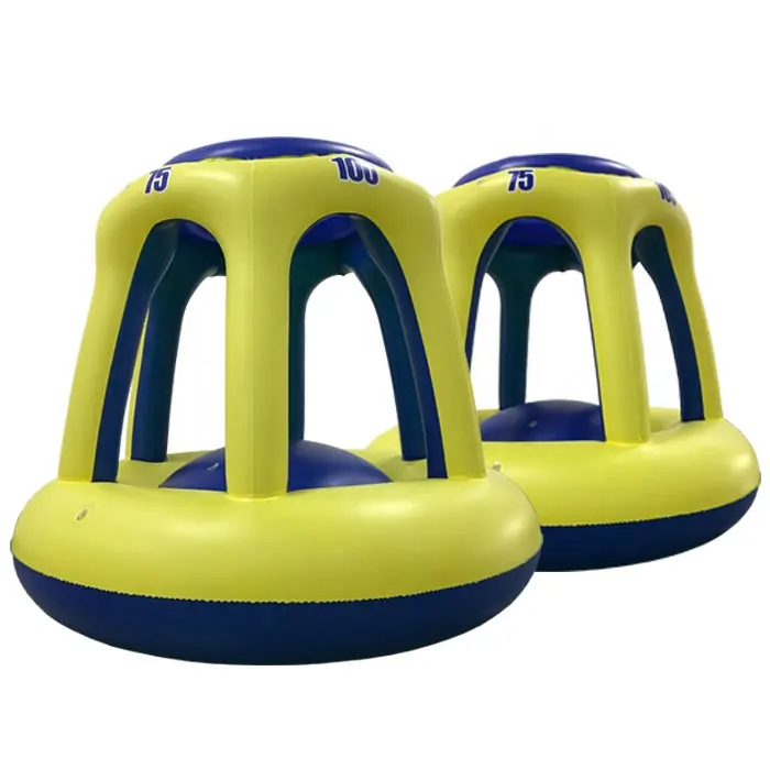 Flotador de piscina de agua personalizado para niños, aro de baloncesto inflable de plástico para fiesta de natación