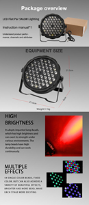 Led düz Par aydınlatma 54X3W Led Par 54 Can ışıkları ince Ip20 Dmx 512 ışık endişe ve parti için - Product Image 5