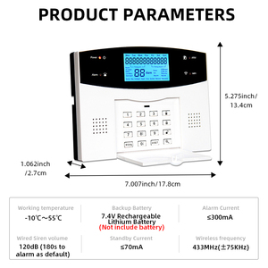 Suministro DE FÁBRICA DE WALE 2025, sistema de alarma 2G/4G Tuya WIFI + GSM + PSTN con IOS y Android, control inalámbrico de seguridad para el hogar, WL-JT-99AST - Product Image 6