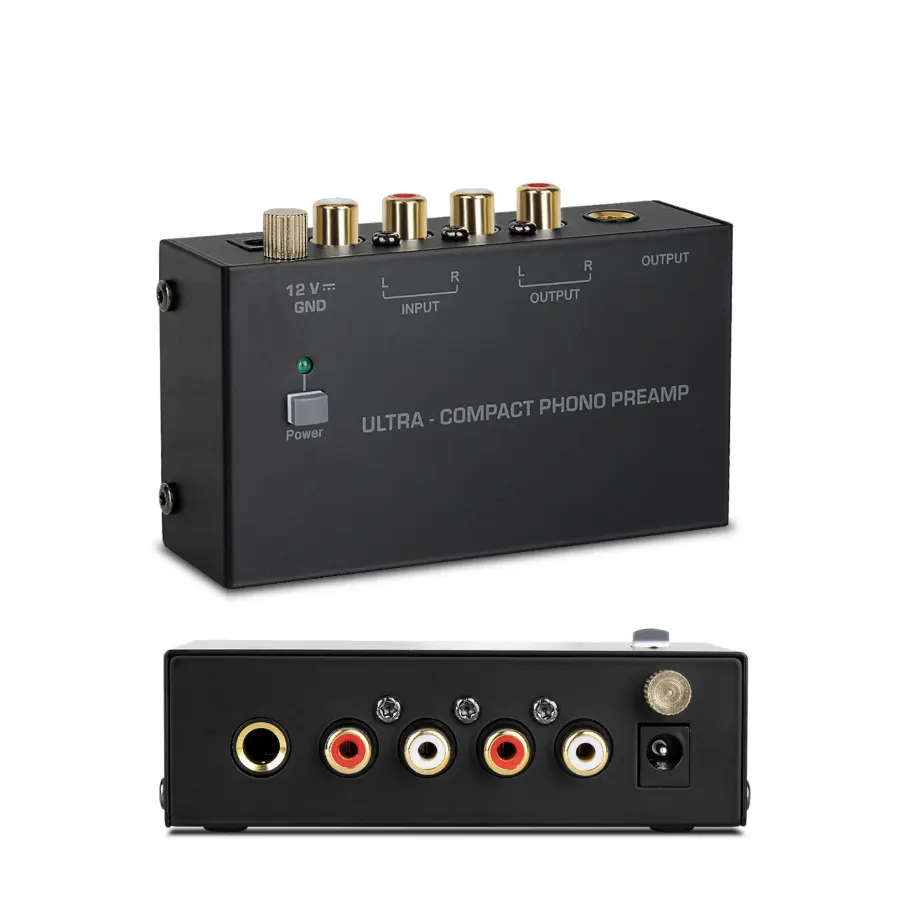 PP400 convertisseur de préamplificateur phono stéréo audiophile Ultra-Compact M/M RCA 1/4 pouces TRS Interfaces amplificateur de puissance