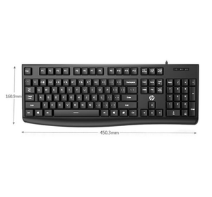 Teclado con cable USB para HP k200, notebook, ordenador de escritorio, silencioso, oficina y hogar - Product Image 1