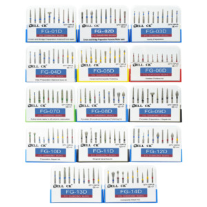Ensemble de fraises diamantées électriques FG 10 pièces/Bbox pour le traitement des dentistes - Product Image 1