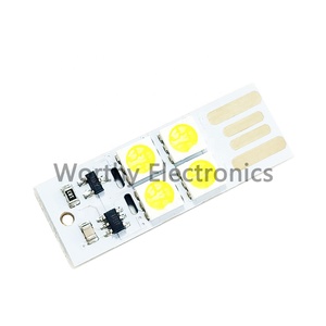 Luz LED blanca con interruptor táctil para teclado de ordenador, pequeña luz nocturna con alimentación móvil de 5V, USB - Product Image 1