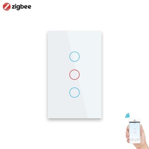 スマートホームTuya照明制御タッチ1ギャング2Way 3wayウォールスイッチ強化ガラスワイヤレスWIFIライトスイッチ新しい建物用 - Product Image 1