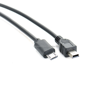 Mikro USB erkek Mini USB 5 Pin erkek dönüşüm adaptör kablosu Canon kamera Tablet için USB OTG kablo 30cm - Product Image 4
