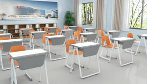 モダンプラスチック学校家具快適な机と椅子セット子供のための共同学習テーブルと椅子 - Product Image 5