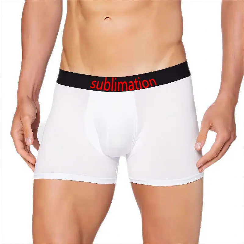 Alta qualidade sublimação em branco personalizado homens underwear com logotipo personalizado cuecas boxer Foto personalizada design engraçado boxer shorts