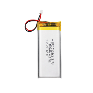 Литий-ионный полимерный аккумулятор UFX 702562 <span class=keywords><strong>1100</strong></span> мАч 3,7 В для мониторингового оборудования, производство на заказ, с сертификатом MSDS, высокое качество - Product Image 1