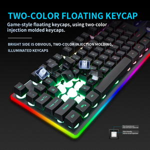Combo de teclado y ratón para juegos de ordenador ergonómico inalámbrico KM99 con retroiluminación LED 104 teclas interfaz USB función impermeable - Product Image 4