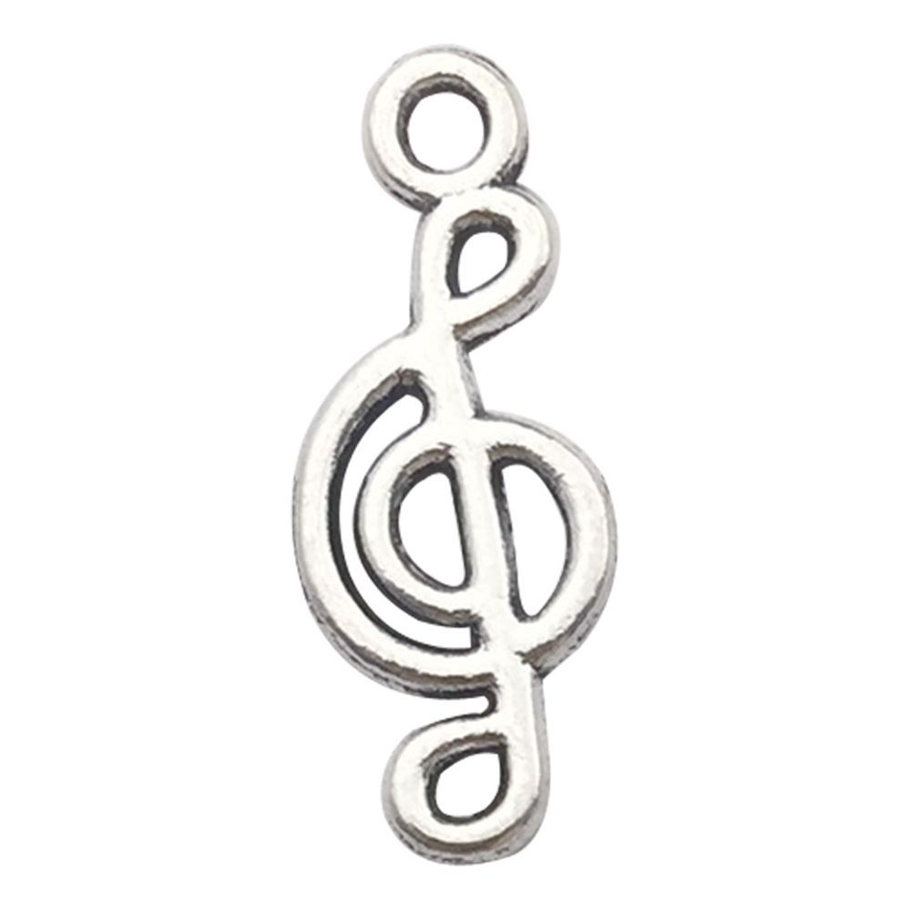 Une note de musique de trompette en argent antique, 8*20mm, 0.5g, 6401
