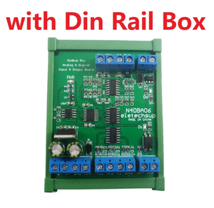 N4DBA06带盒DC12V 8通道模拟数字输入输出模块RS485 Modbus Rtu协议ADC数模转换器模拟输入模块的板