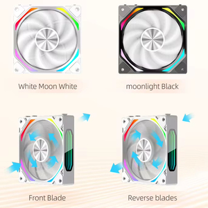 COOLMOON Gaming Computer PC Case Argb Fans <strong>Kit</strong> 120mm Argb Pwm Infinity Mirror Fan Wireless Splicing Silent Computer Cooling Fan - Product Image 2