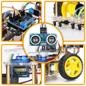 Kompatibel mit Arduino Car Kit Maker Programmier projekt Hindernis vermeidung Line Tracking intelligente Roboter Car Kit
