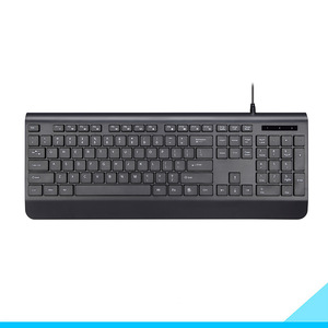 USB Wired <strong>Multimedia</strong> Industrial <strong>Keyboard</strong> with Large Hand Rest Chocolate Keycap for Office or Home Use New Product - Product Image 3