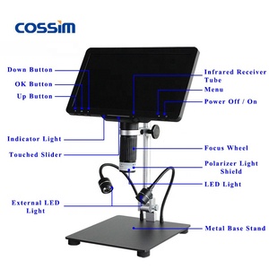 औद्योगिक 10.1 "ips 24MP पूर्ण 1080p HD mi usb लैब स्क्रीन फोन पिक्सेल के साथ डिजिटल वीडियो माइक्रोस्कोप को मापने वाली - Product Image 2