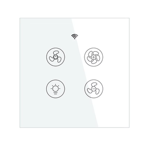 LEDEAST WS-EU-FL Tuya Wifi RF433ファンランプスイッチ天井ファンスピードコントローラーニュートラル & ライブワイヤーEUウォールボックススマートホーム用 - Product Image 1