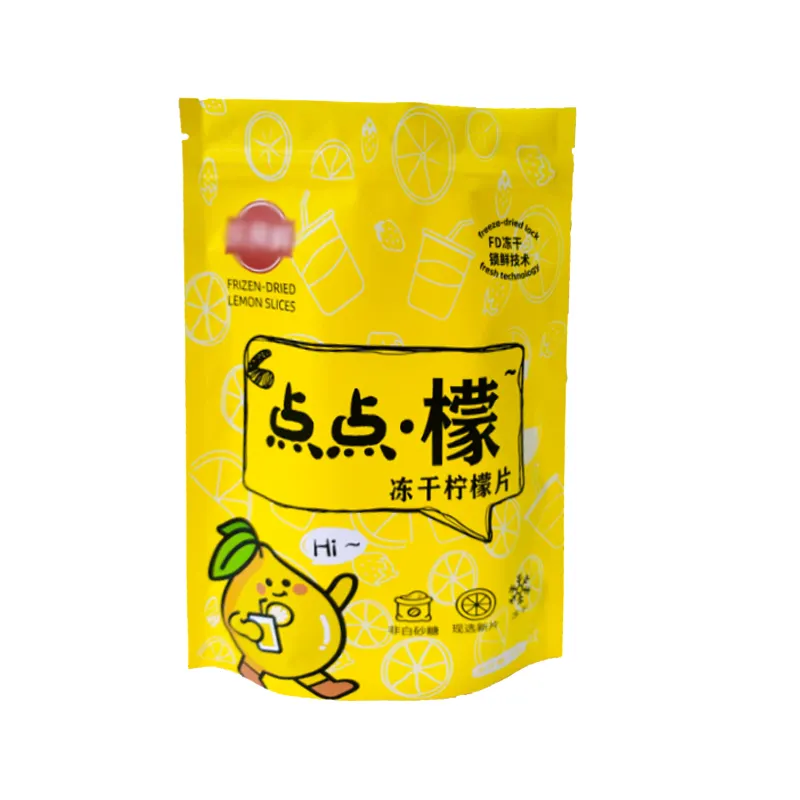 Custom food Freeze-dried lemon slices Freeze-dried scented tea Freeze-dried fruit Plastic packaging bags