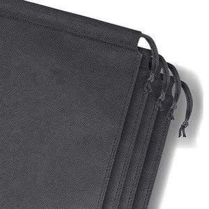 Khuyến mãi nhãn hiệu riêng số lượng lớn rõ ràng du lịch không dệt xách tay Sneaker Carrier Organizer sinh thái thân thiện dây kéo túi giày - Product Image 6