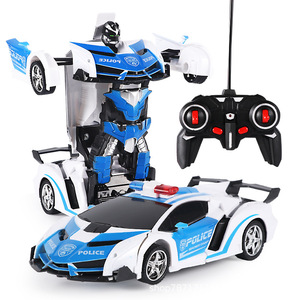 Yeni 1:18 tek tuşla deformasyon arabalar robot simülasyon modeli rc uzaktan kumanda oyuncak araba yarışı - Product Image 1