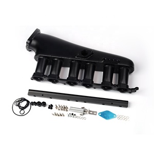 トヨタスープラMK4RZ 2JZ GTE 2JZGTE JZA80 VVTi1993燃料レール用90mmスロットルボディビレットアルミニウムインレットプレナムインテークマニホールド