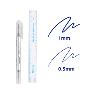 OEM tıbbi kullanım steril çift kafaları toksik olmayan <span class=keywords><strong>Gentian</strong></span> mürekkep cerrahi cilt işaretleyici kalem ile CE13485 dövme Microblading işaretleyici