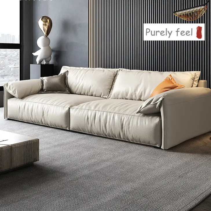 PurelyFeel-sofá nórdico minimalista para sala de estar, diseño de fila, tecnología antiincrustante
