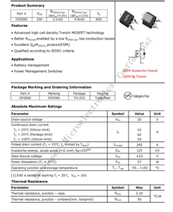 Tùy chỉnh dp2060 20V 60A SGT rãnh SMD N-CH 60n02 MOSFET bóng bán dẫn IC ban đầu bảng khuếch đại điện tử 252 planer - Product Image 2