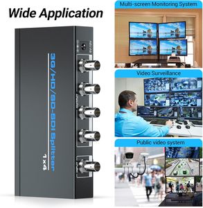 SD-<strong>SDI</strong> HD-<strong>SDI</strong> 3G-<strong>SDI</strong> <strong>Splitter</strong> 1x4 BNC <strong>1</strong> <strong>Input</strong> and <strong>2</strong> <strong>Outputs</strong> for Monitor Camera DVR VCR CCTV Video Encoder Broadcast