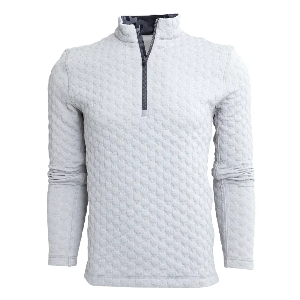 Sudadera de manga larga con estampado para hombre, Jersey ligero con cremallera para correr, Golf, senderismo, pesca y deportes, 1/4