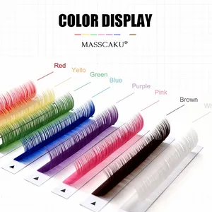 Özel etiket renkli klasik tip kirpik düğüm ücretsiz kirpik doğal uzun siyah takma kirpik makyaj - Product Image 5