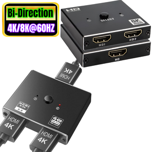HDMI Bi-Direction Switch 4K 60HZ Bi-Direction HDMI 2,0 Switcher Splitter 1x2 2x1 Adaptador 2 en 1 Out Convertidor bidireccional - Product Image 1