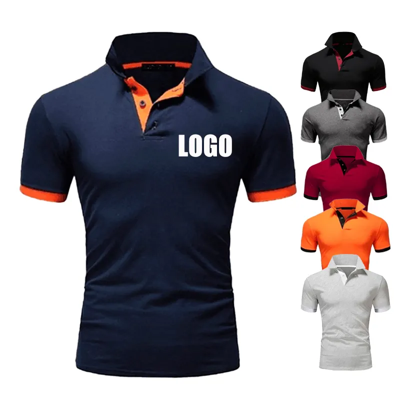 カスタム印刷または刺繍デザインロゴ高品質コットンポリエステル安いユニフォームメンズゴルフスポーツビジネスポロシャツ