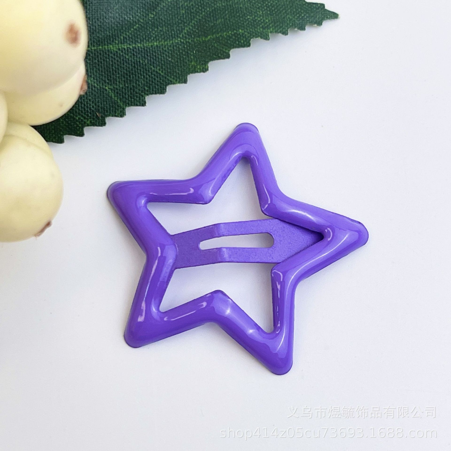 Clip étoile goutte d'huile colorée-32cm violet foncé