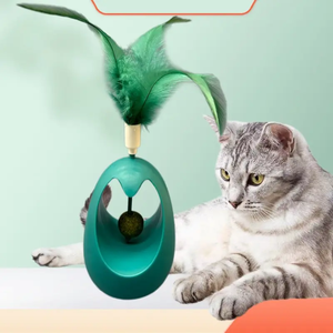 Juguetes de hierba gatera de buena calidad, juguete para gatos con bolas de hierba gatera comestible, juguete divertido interactivo para interiores con plumas, juguete para hacer ejercicio - Product Image 2