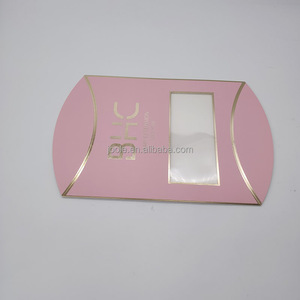 Popular pink of the Year Pillow Box with PVC Window Stamping Foil Gold General Packaging for Human Hair Wig <strong>Bangs</strong> - Product Image 6