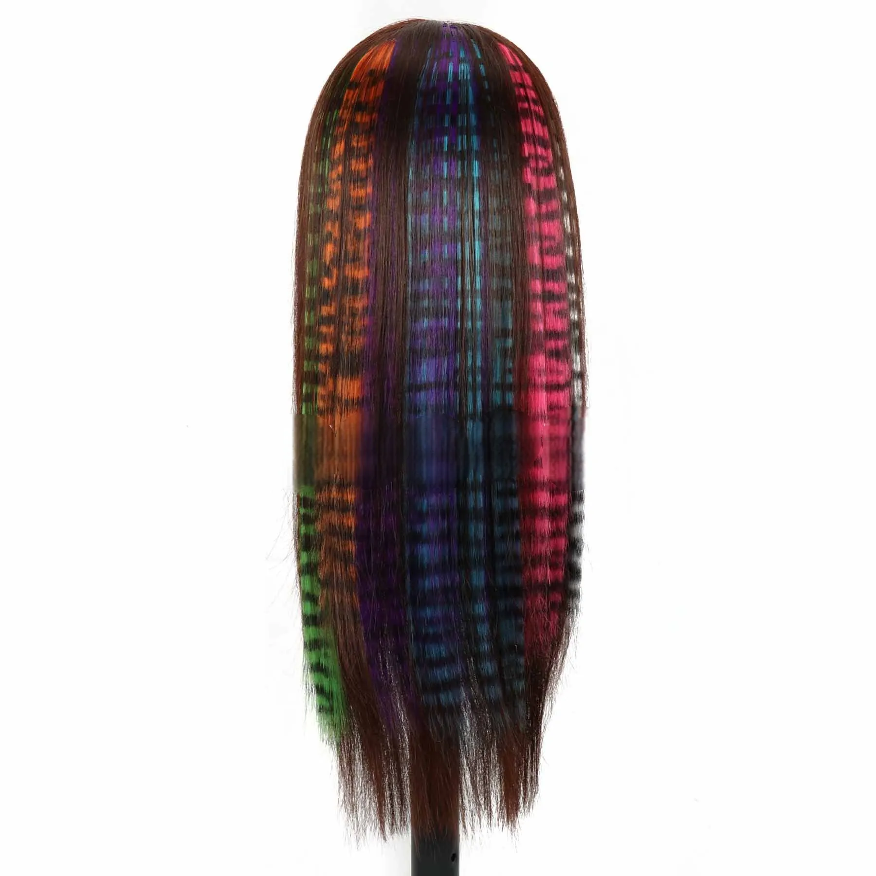 Leopard Print Seamless OnePiece Colorful Hair Extensions Feather Hairpieces Wholesale Women s Hanging Ear Hair Extensions