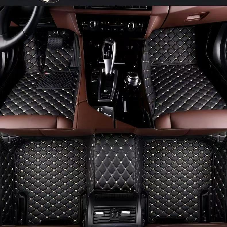 หนังสีดำ+ด้ายสีเบจ