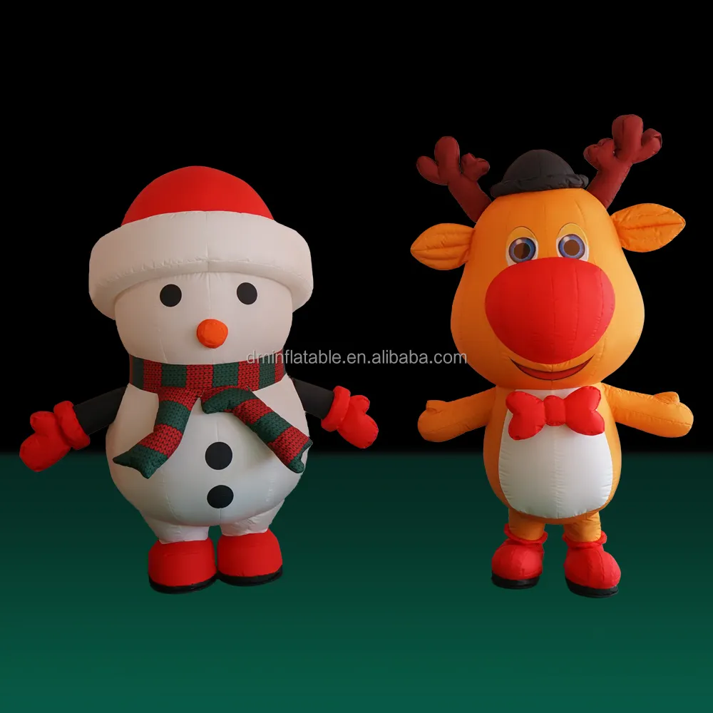 DAMING Christmas Festival Decorative Moving snow man Character Mascot Suit Advertising Inflatable Character Costume