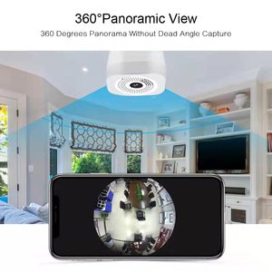 Tuya-cámara de seguridad inteligente para interiores, bombilla LED E27, Wifi, 3MP, vigilancia inalámbrica, CCTV, IP inteligente, 360 - Product Image 5